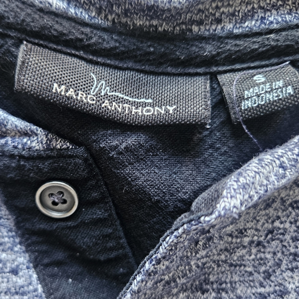 Marc Anthony Heathered Long Sleeve Henley - Picture 2 of 8